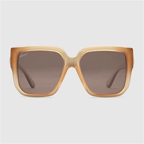 gucci oversize square frame sunglasses blue|Gucci women's oversized square sunglasses.